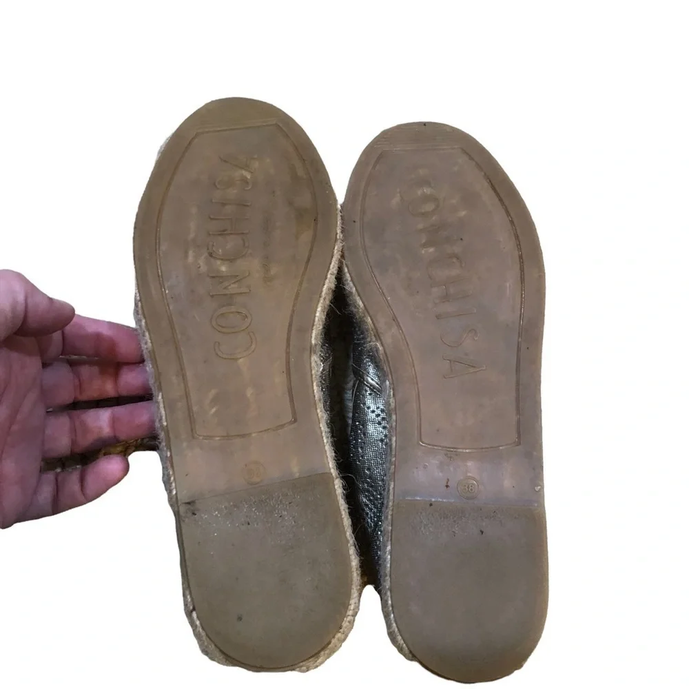 Conchisa Gold Espadrilles size 8‎